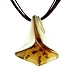 Calla Lily Murano Glass Pendant - Calla White/Gold