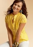 Chadwicks Ruffle-Front Peplum Blouse