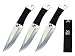 New 3pc Silver Throwing Knife Set 3 pc Knives w Sheath