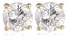 9ct Yellow Gold AME105329 Ladies Cubic Zirconia Stud Earrings
