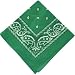 KELLY dark GREEN cotton bandana scarf SQUARE BLACK WHITE PAISLEY KELLY dark GREEN cotton bandana scarf SQUARE BLACK WHITE PAISLEY