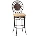 Hillsdale Richland 26-Inch Swivel Counter Stool, Black Gold Finish with Buckskin Faux-Suede Fabric