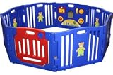 JB Baby Playcenter Kids Playpen 8 Panel Blue
