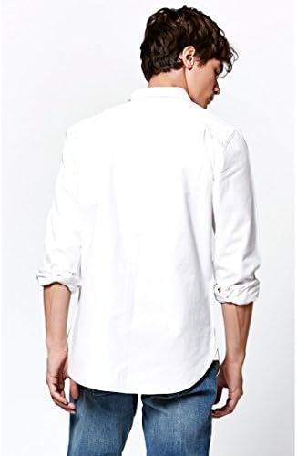 Modern Amusement Mens Denim Long Sleeve Button Up Shirt