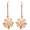 10k Rose Gold Floral Drop Earrings (1/10 cttw, I-J Color, I3 Clarity)
