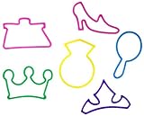 Pk/12 PRINCESS Shaped Rubber Bands Bracelets 6 Styles
