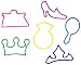 Pk/12 PRINCESS Shaped Rubber Bands Bracelets 6 Styles