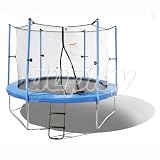 Enlarge toy image: New Duplay 10ft Trampoline with Enclosure and Full Package - Improved Safety and Specification 2010 Model - Includes Ladder worth �19.99 and Weather Cover worth �9.99 - Total RRP �299.99 You SAVE �165 OFF the Package! -  preschool activity for young kids