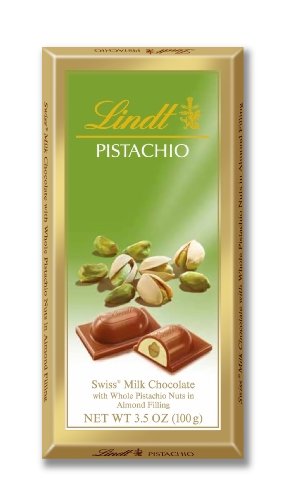 Lindt Milk Chocolate with Pistachio Filling, 3.5-Ounce Packages (Pack of 12)