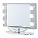 Silver Vanity Girl Starlet Lighted Vanity Mirror with Optic Glass and 6 Cosmetic Light Bulbs Around Frame