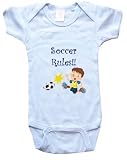 SOCCER RULES - BigBoyMusic Baby Designs - White, Blue or Pink Onesie / Baby T-shirt