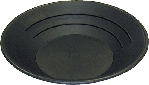 Black Plastic Gold Mining Pan Sluice Prospecting Panning 13-1/2