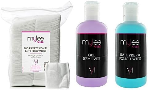 Mylee Prep &amp; Wipe With Remover &amp; Nail Wipes UV LED Kit Package Nail Gel Polish Soak Off NEW by Just Beauty