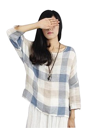 Sta.ANA(サンタ・アナ) チェック柄リネンカットソー