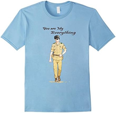 Men's Cute Chibi Descendants of the Sun Shirt - Cute Chibi Shirt Medium Baby Blue