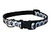 Medium Black/Wht. Puppy Paws Dog Collar: 3/4