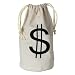 Canvas Fabric Drawstring Money Bag