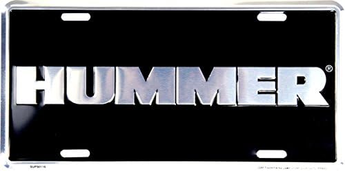 Hummer 6" X 12" Embossed Mirror Auto Tag