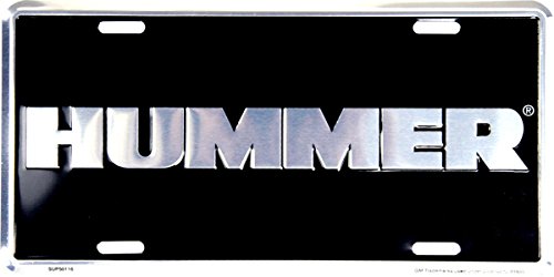 Hummer 6" X 12" Embossed Mirror Auto Tag