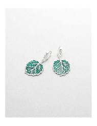 Leaf Colored Enamel Charm In 92.5 Sterling Silver