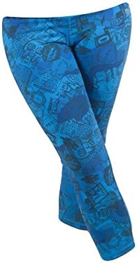 Women's Protokolo Capri leggings tights Blue Leggings Yoga (L)