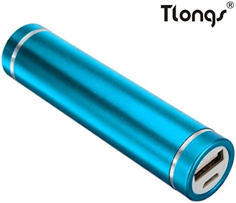 Tlongs 2600mAh Premium Aluminum Portable Charger Lipstick-Sized External Battery Power Bank for iPhone6 6S 6Plus iPhone5S, iPad Air mini, Samsung Galaxy Note5 4 3 S6 Edge HTC LG and More (Blue)