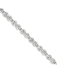 Sterling Silver Diamond Bracelet, Best Quality Free Gift Box Satisfaction Guaranteed