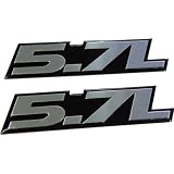 2 x 5.7L Liter Badge Emblems (pair set of 2) for Toyota Tundra Sequoia V8 Chevy 350... by Empire Covers