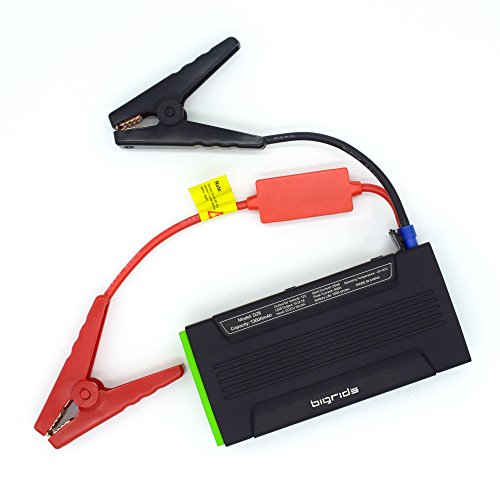 Bigrids Multifunctional Portable Car Jump Starter 13600mAh Applied to 12V Vehicle Engine Start in an Emergency, Also with Functions of Power Bank and Emergency Lighting