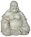 Happy Buddha Seated Statue, 7"H, Stone