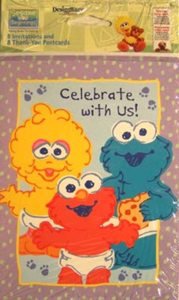 Sesame Street Beginnings Invitations and Thank You Notes - 8 Count