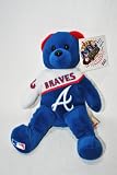 ATLANTA BRAVES OFFICIAL MLB TWO TONE 8IN SPECIAL FABRIC BASEBALL PLUSH TEDDY BEAR
