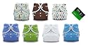 7 Duo Wrap Snaps Diaper Covers-Blackbird, Hoot, and Solid Colors-Sz 1