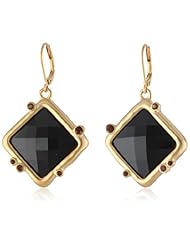 T Tahari "Project 9" Gold Colored Square Drop Earrings