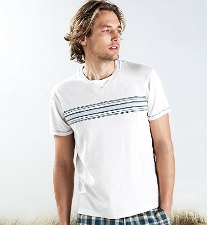 North Coast Pure Cotton V-Neck Stripe T-Shirt North Coast Pure Cotton V-Neck Stripe T-Shirt