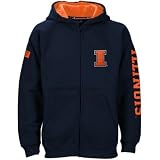Mens Illinois Fighting Illini Automatic Fleece Full Zip Hooded Sweatshirt