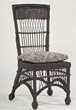 Whitecraft Cottage S587511, All Weather Outdoor Wicker Armless Dining Chair,Seat Pad