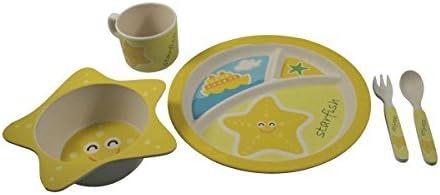 EcoBamboo Ware Kids Bamboo Dinnerware Set, Starfish by ECOF0