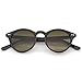 zeroUV - Classic Horn Rimmed Keyhole Nose Bridge P3 Round Sunglasses 46mm
