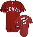 Ian Kinsler Jersey: Adult 2009 Majestic Alternate Red Replica #5 Texas Rangers Jersey