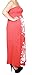 Libian Women's Junior Plus Size Long Embroidered Maxi Dress