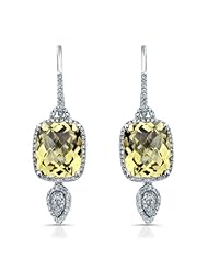Victoria Kay Gemstone and 1/2ct White Diamond Earrings in 14k Rose Gold (IJ, I1-I2)
