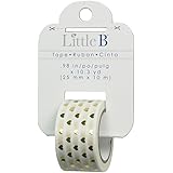 Little B Foil Tape, 25mm by 10m, Gold Hearts