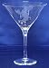 Individually Hand Etched Kokopelli Martini Glass 8 1/4"H Set / 4