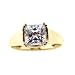 Jewelry : SAVE 72% Michael Valitutti with Princess Cut Signity® Stone Cubic Zirconia Classic Solitaire in 14K Yellow Gold Ring - OVERSTOCK Clearance Sale!