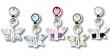 TWO TONE BUTTERFLY MICRODERMAL DANGLES RHDBFL1B-CLEAR/LIGHT BLUE