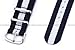 20mm Blue & White Army Nylon Sport Watch Band Straps for Men Women WB2017