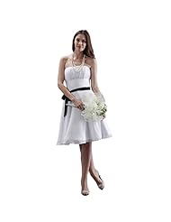 A-line Lace-Up Knee Length Short Chiffon/Polyester  Dress