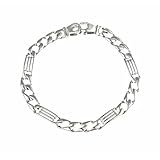 925 Sterling Silver Handmade Link Bracelet Rhodium Plated 8.25