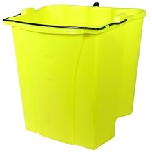 Rubbermaid Commercial FG9C7400 Dirty Water Bucket for WaveBrake Combos, 4.5 Gallon Capacity, 14.1" Length x 9.9" Width x 14.1" Height, Yellow